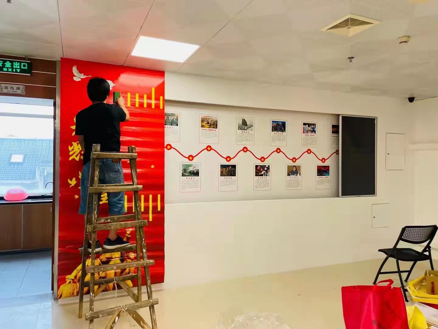 校园党建文化墙设计制作施工项目